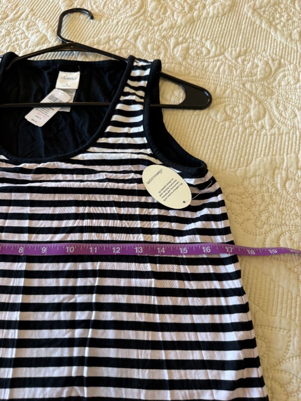 NWT Soma REVERSIBLE sleeveless dress featuring a unique black grey ombre. Size S - Picture 6 of 7